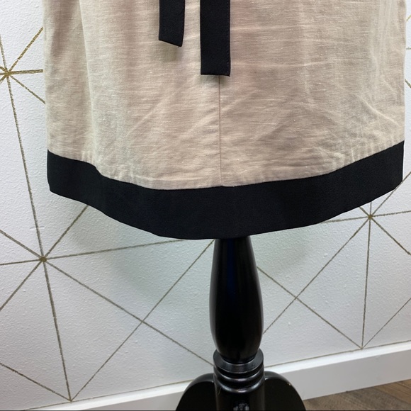 Esley Linen Blend Tie Back Embroidered Dress Small - Picture 8 of 12